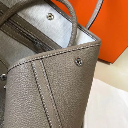 HERM Garden Party 36 Bag In Grey Clemence Leather