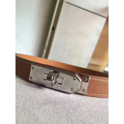 HERM Kelly 18 Belt In Gold Epsom Leather