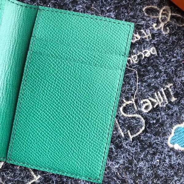 HERM MC¬≤ Euclide Card Holder In Green Epsom Leather