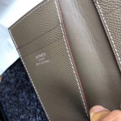 HERM MC¬≤ Euclide Card Holder In Taupe Epsom Leather