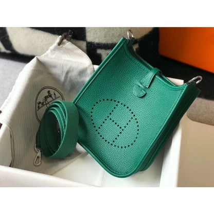 HERM Evelyne III TPM Bag In Vert Vertigo Clemence Leather