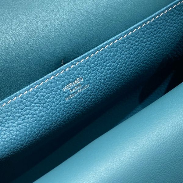 HERM Halzan 25 Bag in Blue Jean Clemence Leather