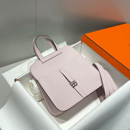 HERM Halzan 25 Bag in Mauve Pale Clemence Leather