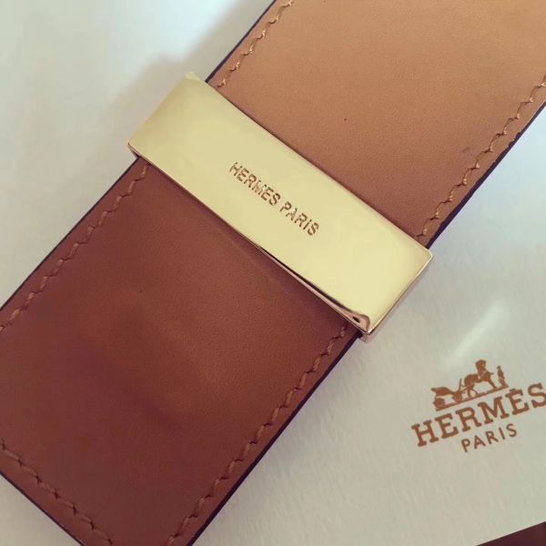 HERM Orange Epsom Collier de Chien Bracelet Size S