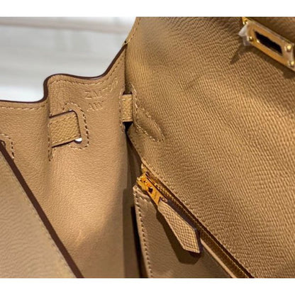 HERM Kelly 25cm Sellier Bag In Chai Epsom Leather GHW