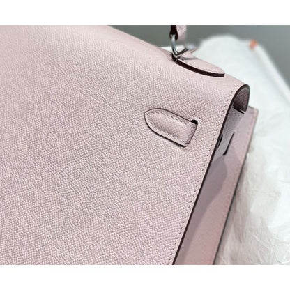 HERM Kelly 25cm Sellier Bag In Mauve Pale Epsom Leather