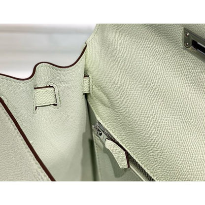 HERM Kelly 25cm Sellier Bag In Vert Fizz Epsom Leather
