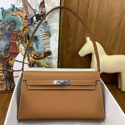 HERM Kelly Elan Handmade Bag In Gold Epsom Leather
