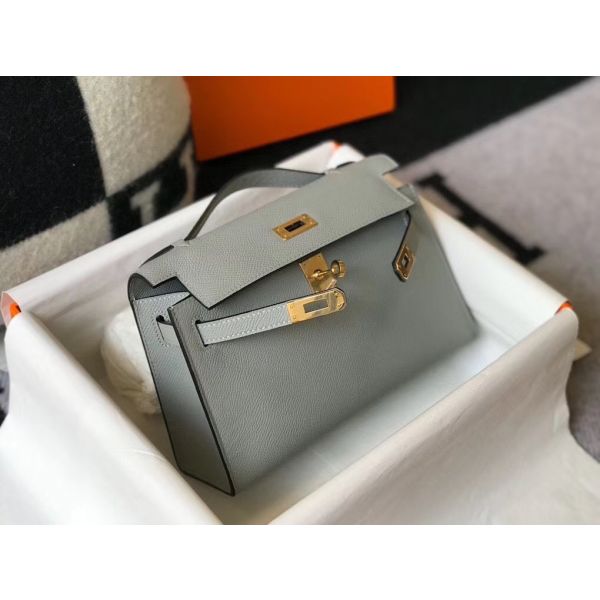 HERM Kelly Pochette Bag In God Epsom Leather