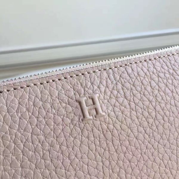 HERM Grey Clemence Azap Zipped Wallet