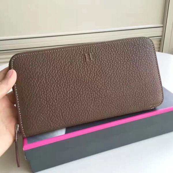 HERM Etoupe Clemence Azap Zipped Wallet