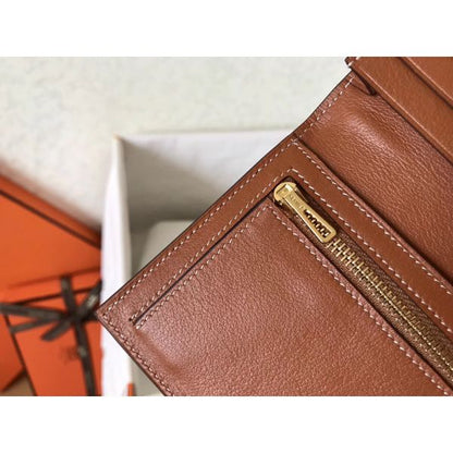 HERM Gold Swift Bearn Gusset Wallet