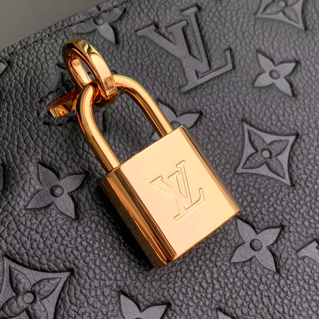 ANYTIME MM 42 IN BLACK MONOGRAM EMPREINTE CALFSKIN GOLD HARDWARE