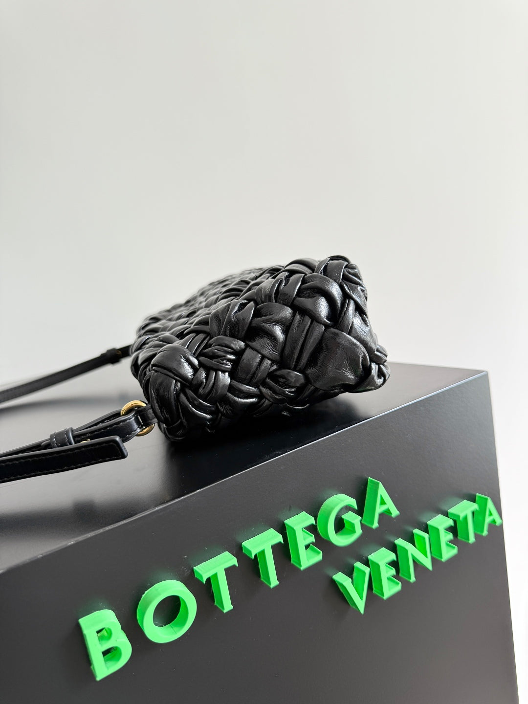 KELIMERO CHA-CHA CLUTCH 28.5 IN BLACK LAMBSKIN