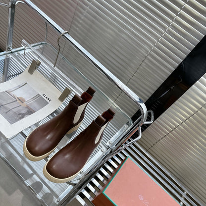 LP 23 LAKESIDE SHORT BOOTS CHOCOLATE CALFSKIN