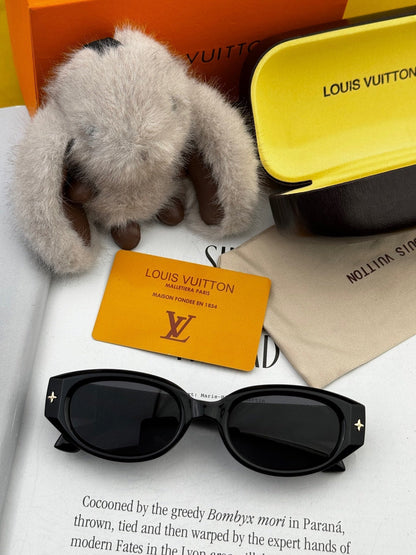 CAT EYE SUNGLASSES L1335 IN BLACK ACETATE