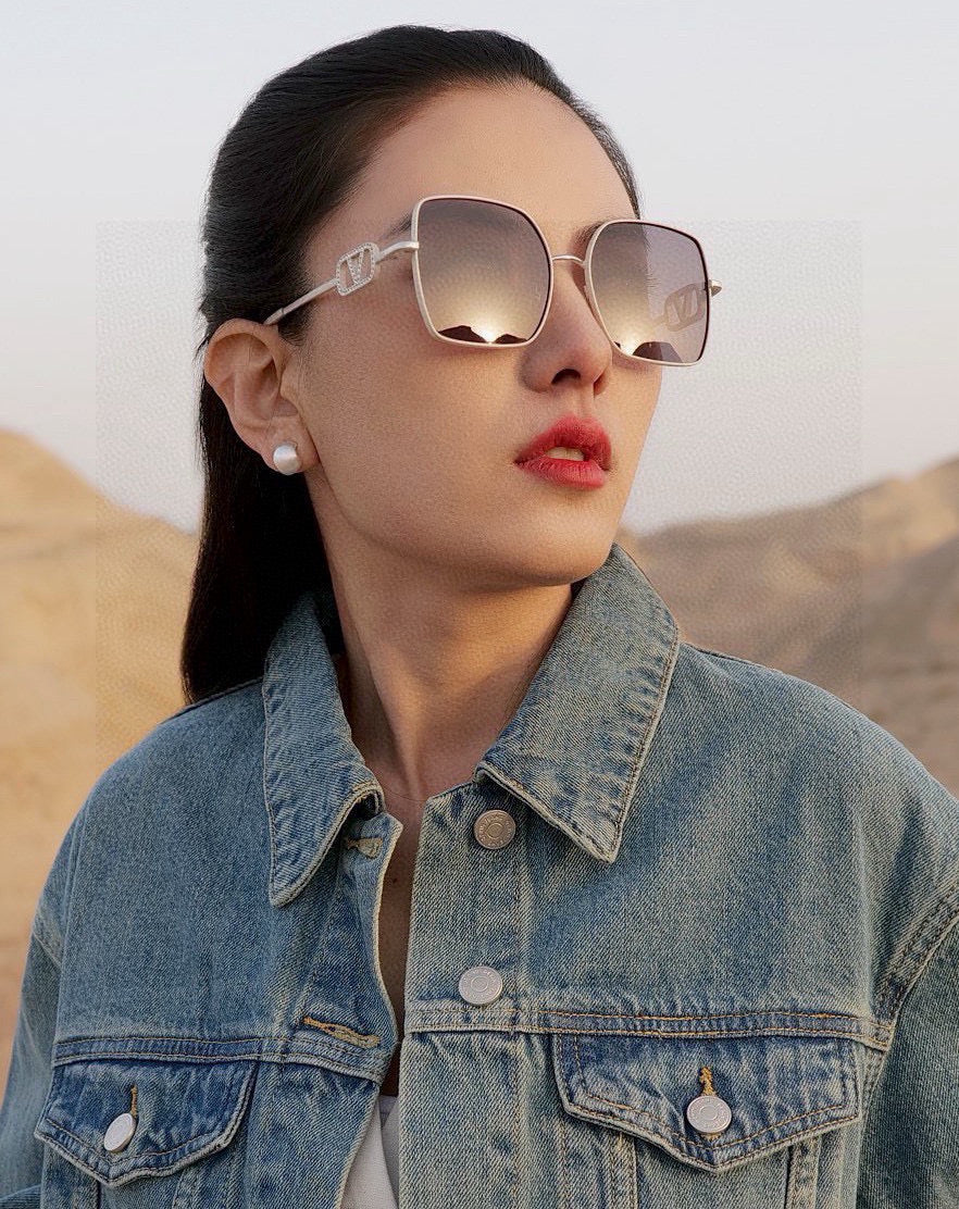 SQUARE SUNGLASSES L6375 IN METAL
