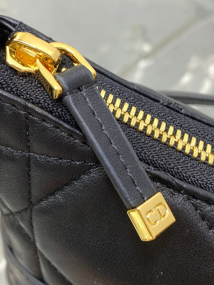 MISS CARO CIGALE MINI 18 BAG BLACK MACROCANNAGE LAMBSKIN