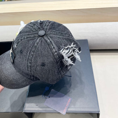 BASEBALL CAP IN DARK GRAY DENIM 406958