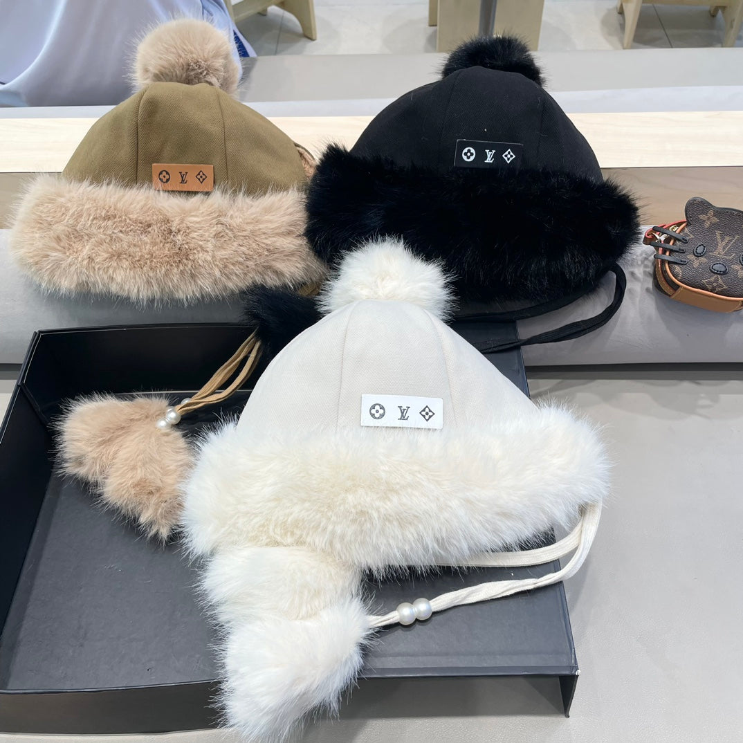 BEANIE HAT IN WHITE WOOL AND COTTON 419746
