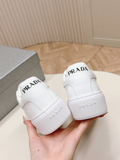 PRA RETRO SNEAKERS WHITE CALFSKIN