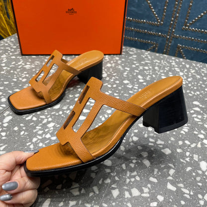 IZZY 50 MM SANDAL IN BRONZE BROWN SHEEPSKIN