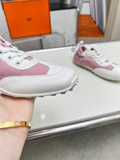 SKATEBOARD SHOES LIGHT PINK MIX WHITE SUEDE