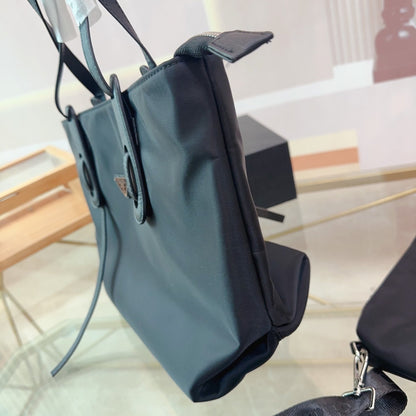 LARGE TOTE BAG 36 IN BLACK RE-NYLON FABRIC