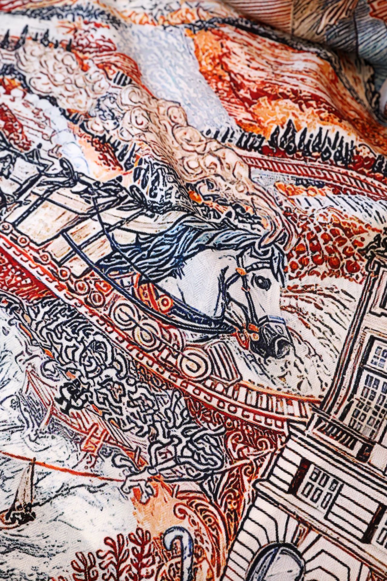 SCARF 140 CM COLORFUL 393126