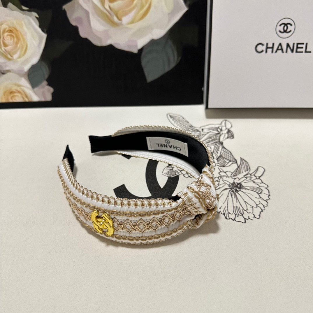 LIGHT YELLOW MIX WHITE FABRIC HEADBAND 168588