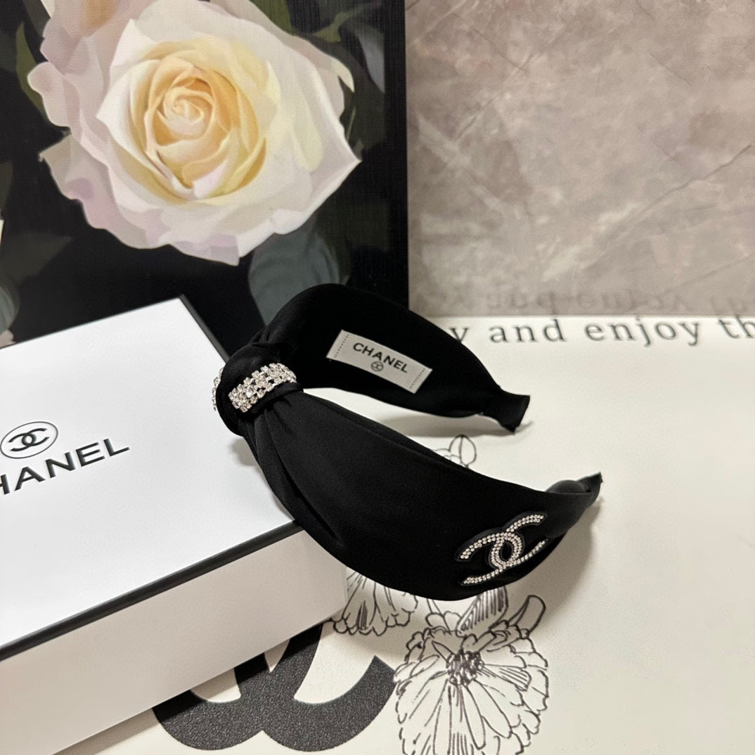 BLACK SILK HEADBAND 168592