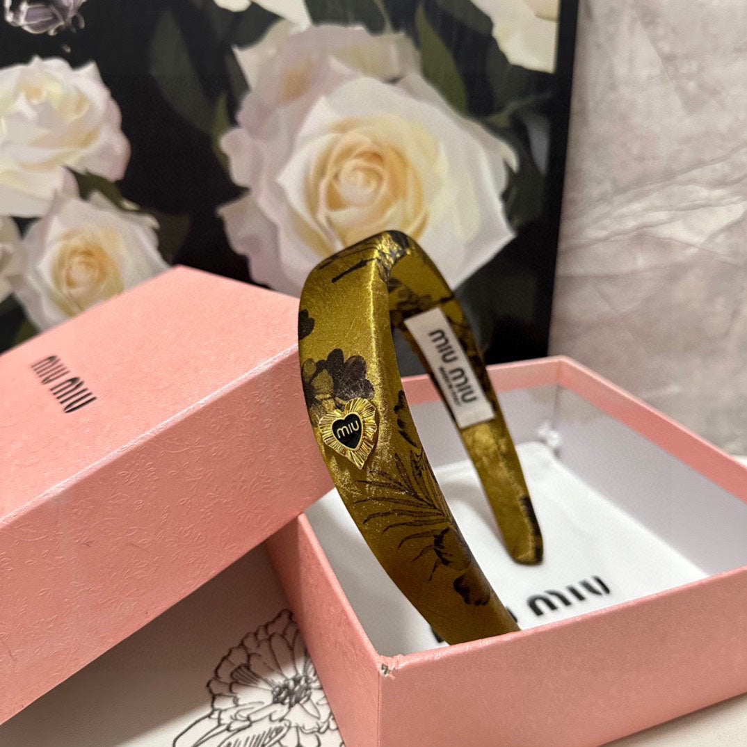 SILK THICK HEADBAND DIJON YELLOW 239959