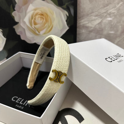 WHITE RAFFIA WOVEN HAIRBAND 369330