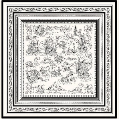 TATOUAGES MARINS BANDANA SHAWL 135 CM COLORFUL 385442