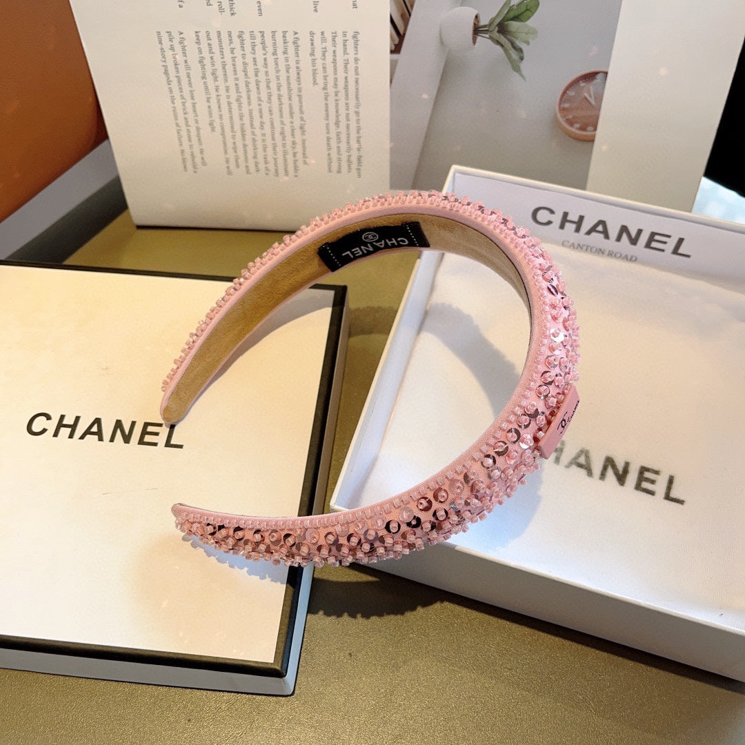 ROUGE PINK FABRIC WITH SEQUINS HAIRBAND 412429