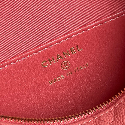HOBO BAG 21 IN FROLY PINK GRAINED CALFSKIN GOLD HARDWARE