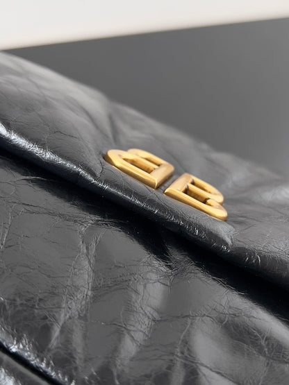 MONACO MINI BAG 25 IN BLACK ARENA CALFSKIN GOLD HARDWARE