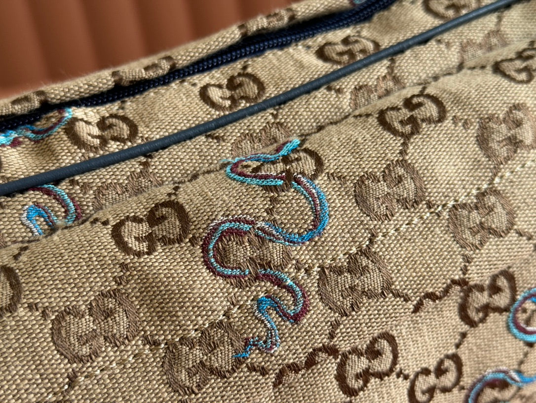 OPHIDIA BELT BAG 34 IN LIGHT BROWN GG CANVAS