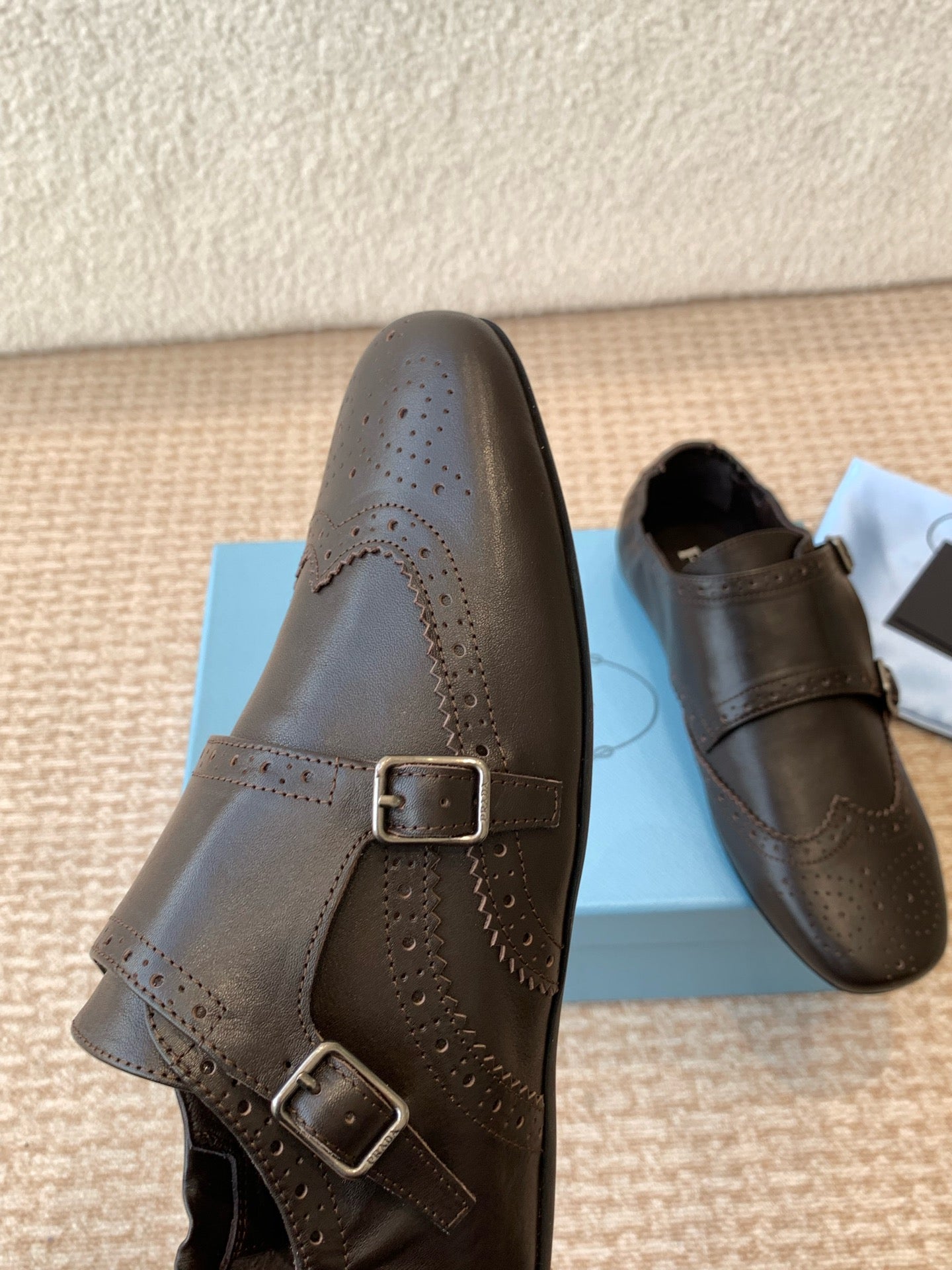MONK STRAP IN WALNUT BROWN CALFSKIN