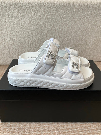 DAD SANDAL IN WHITE CALFSKIN MULE
