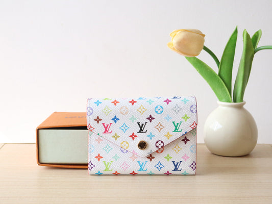 ROSALIE ZIPPY 12 IN WHITE MIX COLORFUL CALFSKIN