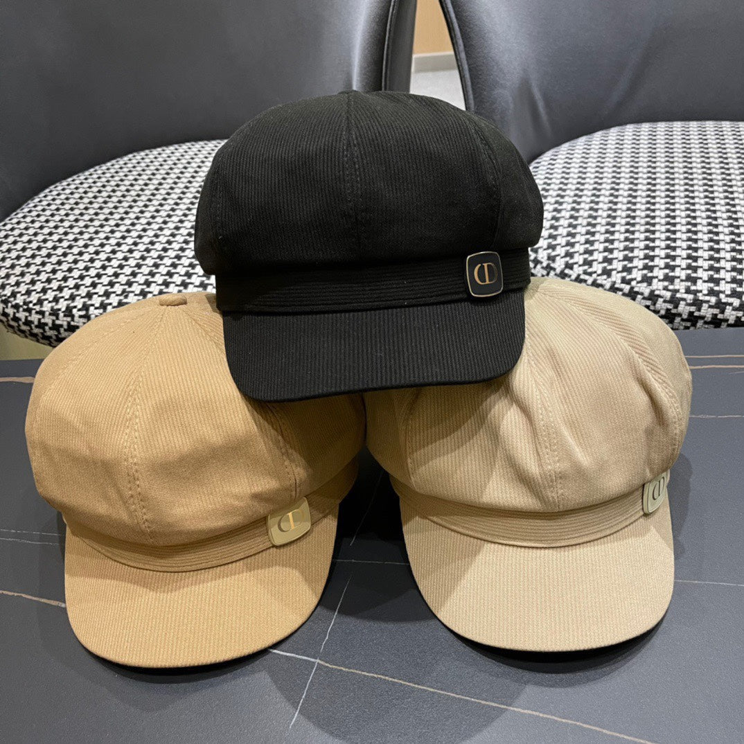 BAKER BOY HAT IN COSMIC LATTE BEIGE COTTON 429849