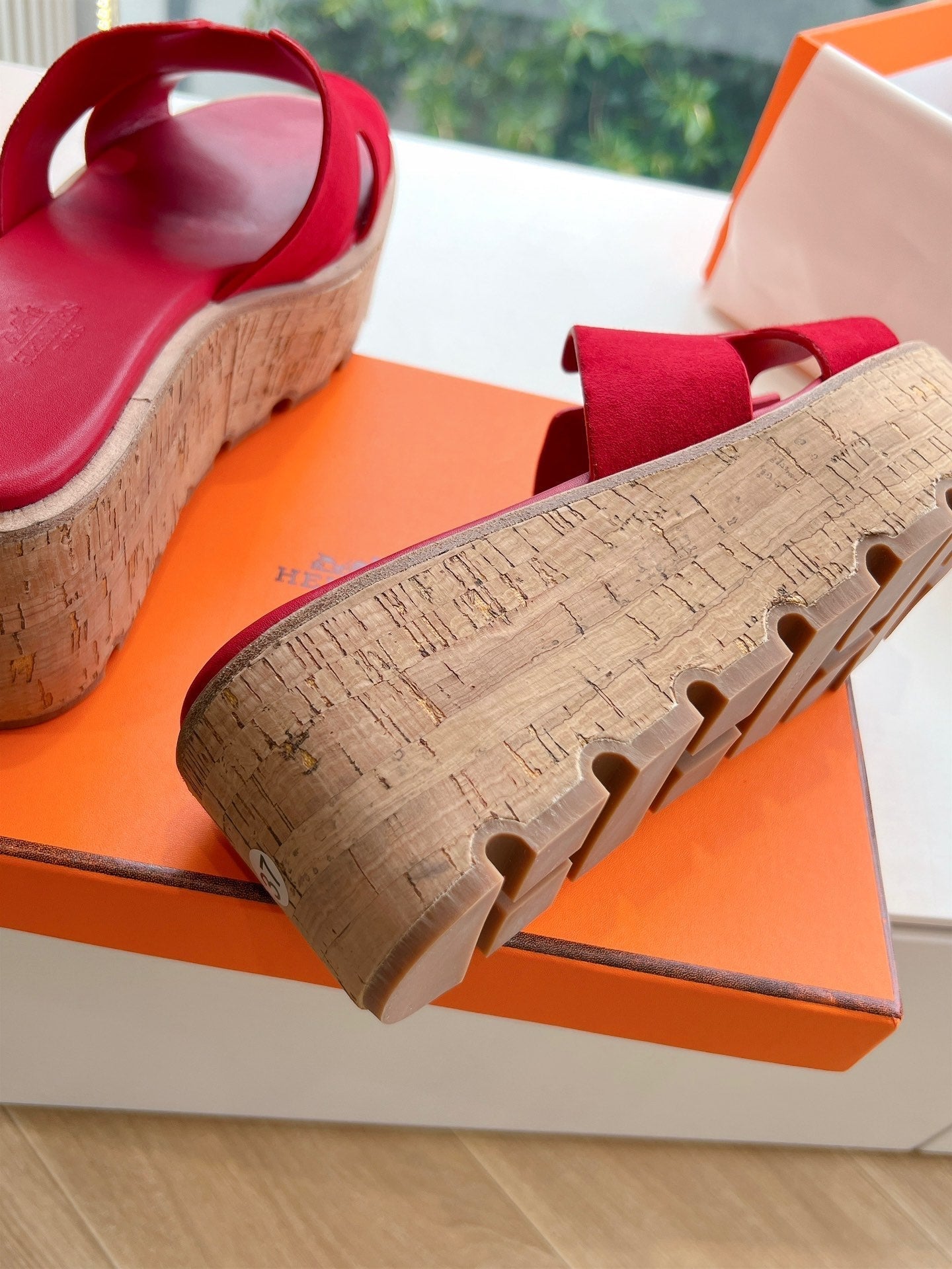 EZE 65 SANDAL CHERRY SUEDE