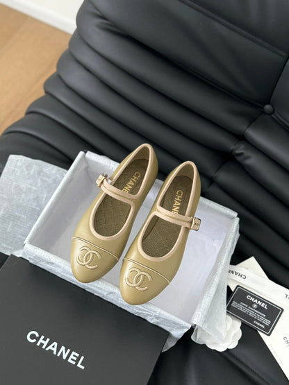 MARY JANE SHOES BEIGE ECRU LAMBSKIN