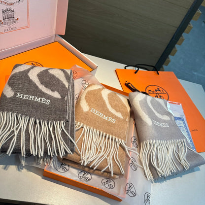 CASAQUE PORTE-CLEFS MUFFLER 180 CM TAN BROWN CASHMERE