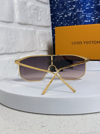 GOLDEN MASK SUNGLASSES 582732 IN GOLD METAL DARK GREY SMOKE LENSES