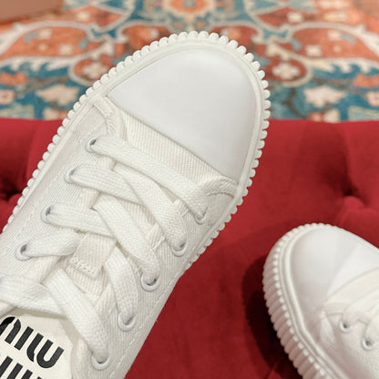 Sneakers Mules White Canvas