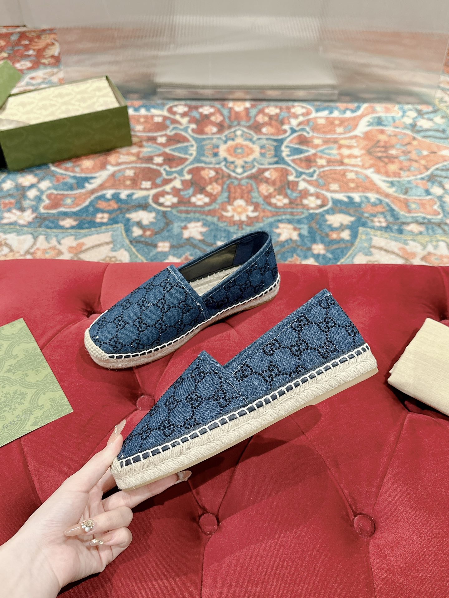 GG ESPADRILLE LOAFER AEGEAN CANVAS