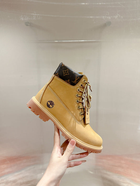LV X TIMBERLAND ANKLE BOOT IN TORTILLA BROWN SUEDE