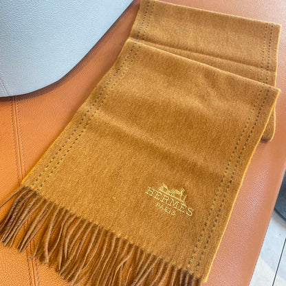 SCARF 180CM COPPER BROWN CASHMERE